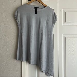 Like-new Eileen Fisher Shimmer Seamless Wool Silk Cashmere Asymmetric Tunic XS